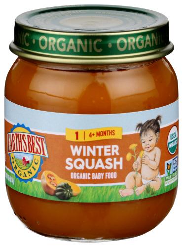 Earths Best Strained Wntr Squash Organic - 4 Oz (10 Units)
