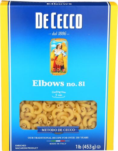 De Cecco Pasta Elbows - 16 Oz (20 Units)