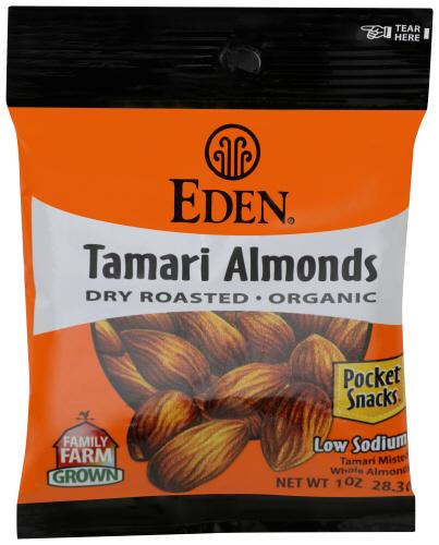 Eden Foods Pocket Snk Almond Tamari - 1 Oz (12 Units)