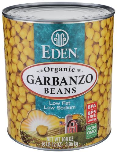 Eden Foods Bean Can Garbanzo Organic - 108 Oz (6 Units)