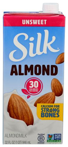Silk Silk Almond Unsweetened Asep - 32 Fo (6 Units)