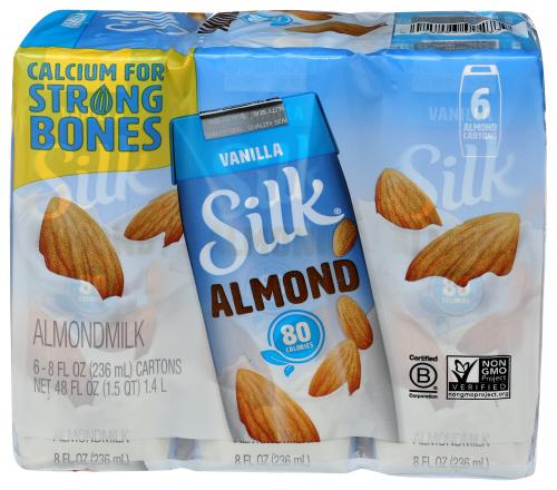 Silk Almond Milk Vanilla 6Pk - 48 Fo (3 Units)