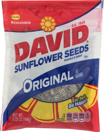 David Sunflwr Seeds Original - 5.25 Oz (12 Units)