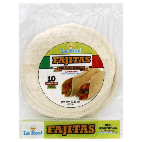 La Real Tortilla Fajita Flour 8In - 17.5 Oz (12 Units)