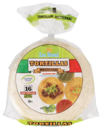 La Real Tortilla Corn Mexicanas - 16 Oz (25 Units)