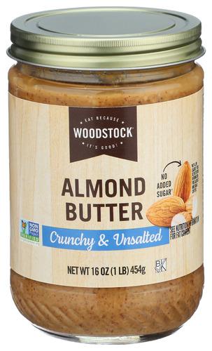 Woodstock Almond Butter Unslt Crunch - 16 Oz (12 Units)