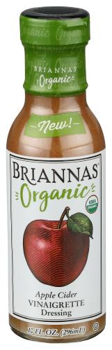 Briannas Drssng Organic Appl Cidr Vingrt - 10 Oz (6 Units)