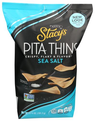 Stacys Pita Chip Pita Thins Sea Salt - 6.75 Oz (8 Units)
