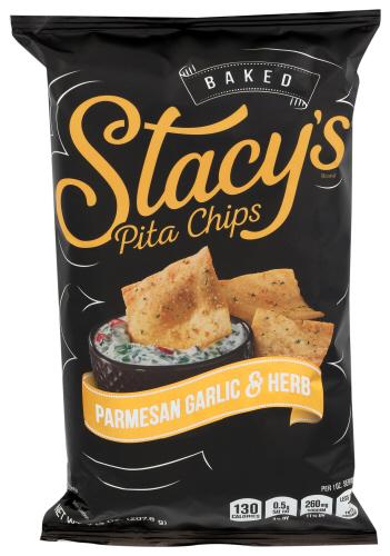 Stacys Pita Chip Pita Lg Prmsn Garlic - 7.33 Oz (12 Units)