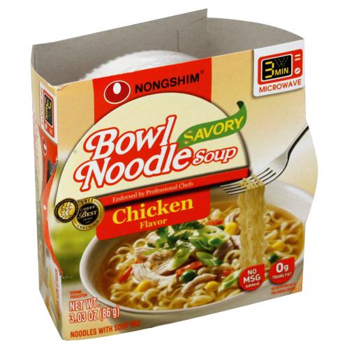 Nong Shim Noodle Bowl Savry Chicken - 3.03 Oz (12 Units)