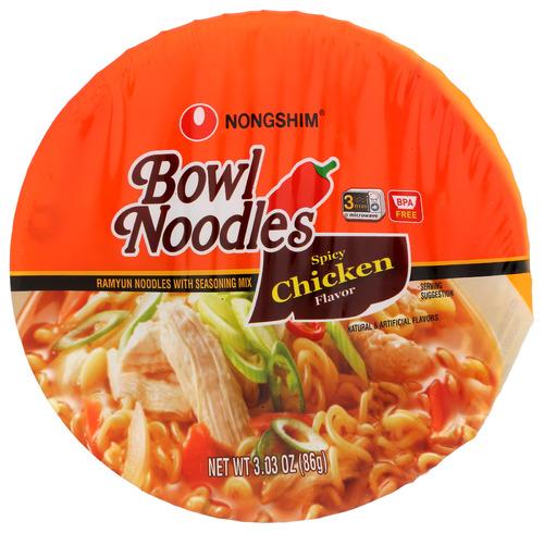 Nong Shim Soup Bowl Noodle Chckn Spicy - 3.03 Oz (12 Units)
