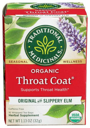 Traditional Medicinals Tea Throat Coat - 16 Bg (6 Units)