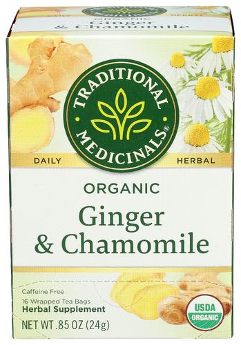 Traditional Medicinals Tea Ginger Chamomile - 16 Bg (6 Units)
