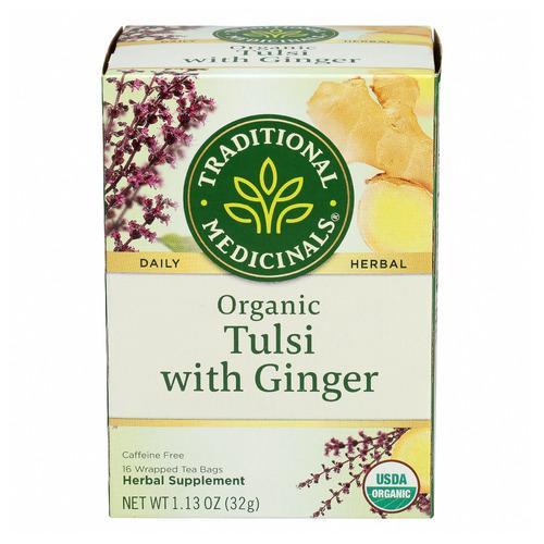 Traditional Medicinals Tea Tulsi Gngr Organic - 16 Bg (6 Units)