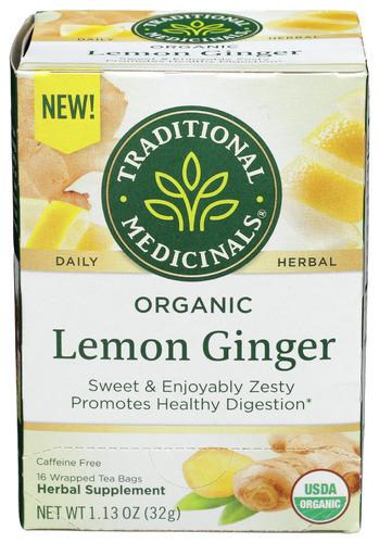 Traditional Medicinals Tea Lemon Ginger Organic - 16 Bg (6 Units)