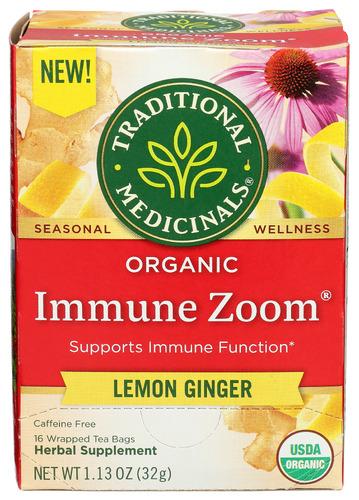 Traditional Medicinals Tea Immune Zoom Lemon Gin - 16 Bg (6 Units)
