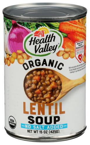 Health Valley Soup Lentil Ns Organic - 15 Oz (12 Units)
