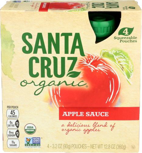 Santa Cruz Applesauce Pouch Reg 4Pk Organic - 12.8 Oz (6 Units)