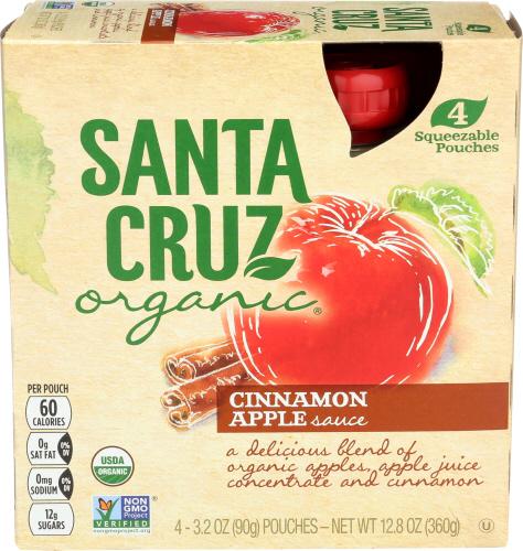 Santa Cruz Applesauce Pouch Cinnamon 4Pk Organic - 12.8 Oz (6 Units)