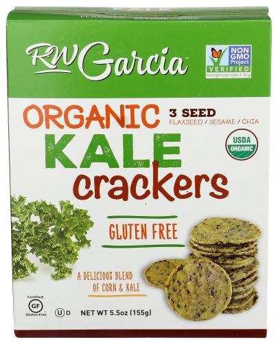 Rw Garcia Crackers Kale 3 Seed - 5.5 Oz (6 Units)