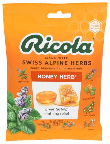 Ricola Lozenge Honey - 24 Pc (8 Units)