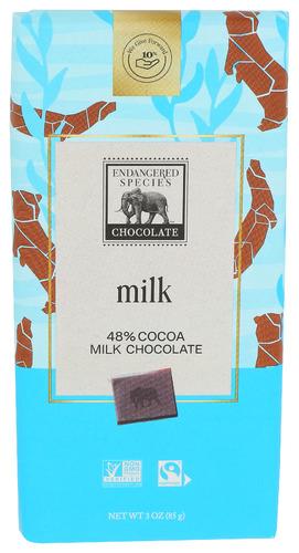 Endangered Species Chocolate Bar Slmn Ottr Milk Chocolate - 3 Oz (12 Units)