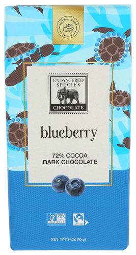Endangered Species Chocolate Bar Sea Turtle Drk Blbry - 3 Oz (12 Units)