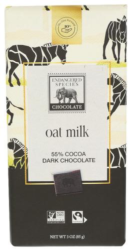 Endangered Species Bar Oat Milk Dark Chocolate - 3 Oz (12 Units)