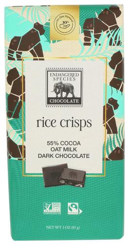 Endangered Species Bar Oat Milk Dk Chocolate Rc Cr - 3 Oz (12 Units)
