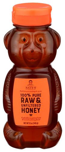 Nature Nates Honey 100% Raw Unfltrd - 12 Oz (6 Units)