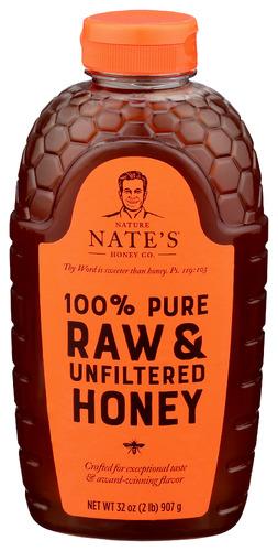 Nature Nates Honey 100% Raw Unfltrd - 32 Oz (6 Units)