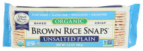 Edward & Sons Snaps Brown Rice Plain Ns - 3.5 Oz (12 Units)