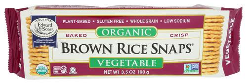 Edward & Sons Snaps Rice Vegtble Organic - 3.5 Oz (12 Units)