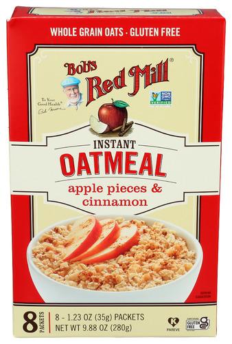Bobs Red Mill Oatmeal Instnt Appl Cinnamon - 9.87 Oz (4 Units)
