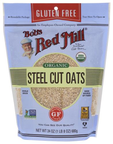Bobs Red Mill Oats Steel Cut  Organic - 24 Oz (4 Units)