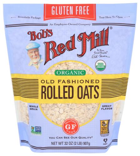 Bobs Red Mill Oats Rolled Organic Old Fa - 32 Oz (4 Units)