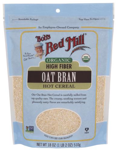 Bobs Red Mill Oat Bran Organic - 18 Oz (4 Units)