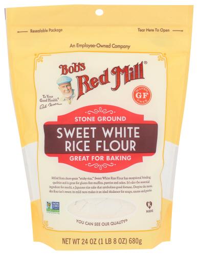 Bobs Red Mill Flour Rice Sweet White - 24 Oz (4 Units)