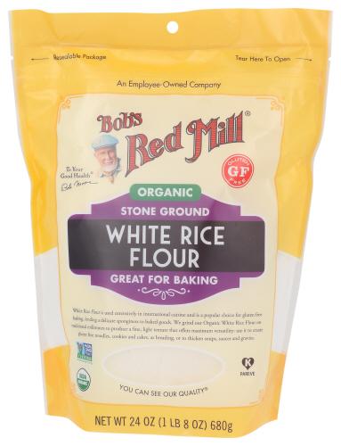 Bobs Red Mill Flour Rice White Organic - 24 Oz (4 Units)