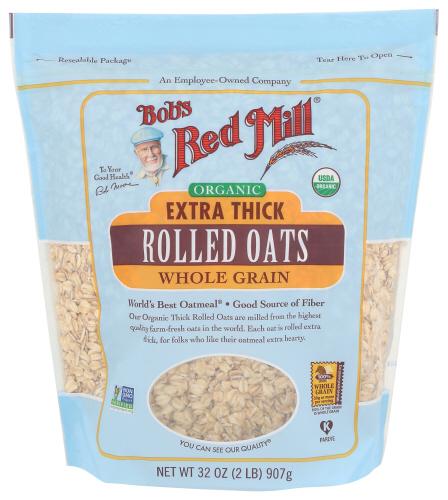 Bobs Red Mill Oats Rolld Xtra Thck Organic - 32 Oz (4 Units)