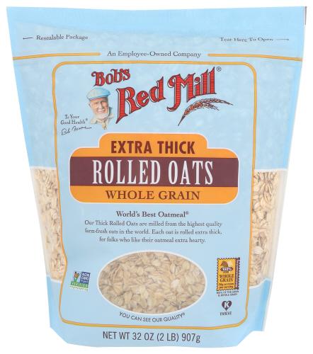 Bobs Red Mill Oats Rolled Extr Thck - 32 Oz (4 Units)