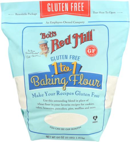 Bobs Red Mill Baking Flour 1-To-1 - 64 Oz (4 Units)