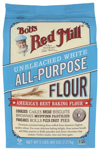 Bobs Red Mill Flour White Unblch - 5 Lb (4 Units)
