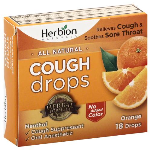 Herbion Naturals Cough Drop Orange - 18 Pc (1 Units)