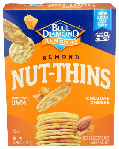 Blue Diamond Cracker Nut Thin Cheddar Cheese - 4.25 Oz (12 Units)