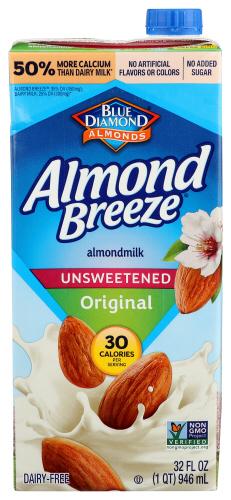 Blue Diamond Bev Almond Breeze Origional Unsweetened - 32 Fo (12 Units)