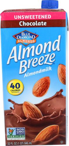 Blue Diamond Bev Almond Breeze Chocolate Unsweetened - 32 Fo (12 Units)