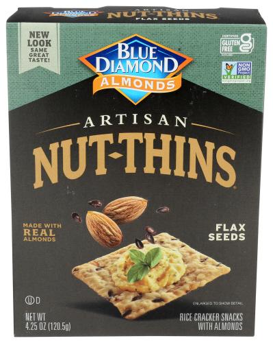 Blue Diamond Cracker Nut Thin Flax - 4.25 Oz (12 Units)