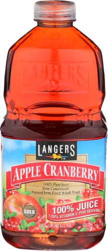 Langers Juice Apple Cranberry 100% - 64 Fo (8 Units)