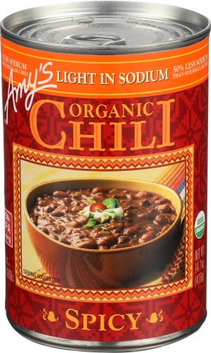 Amys Chili Lte Sdm Spy  Organic - 14.7 Oz (12 Units)
